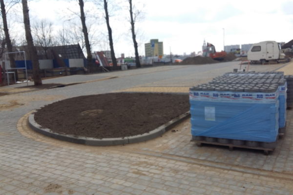 Kostka brukowa na parkingu w Białymstoku