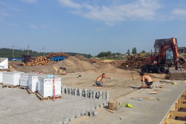 Wyroby betonowe użyte w tartaku w Białymstoku