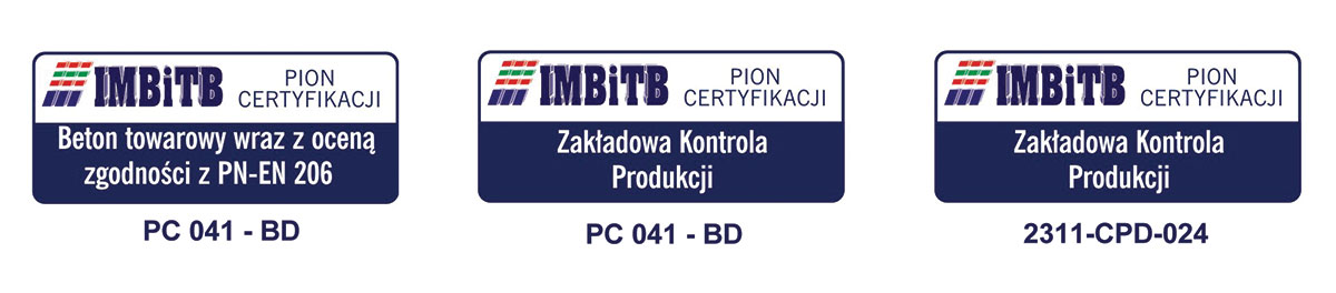 Certyfikaty prefabrykacji betonu RAK-BUD Białystok